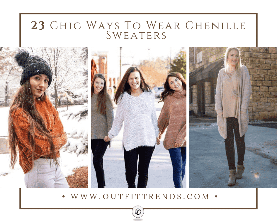 chenille sweater outfits