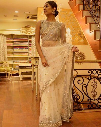 How To Wear A Net Saree