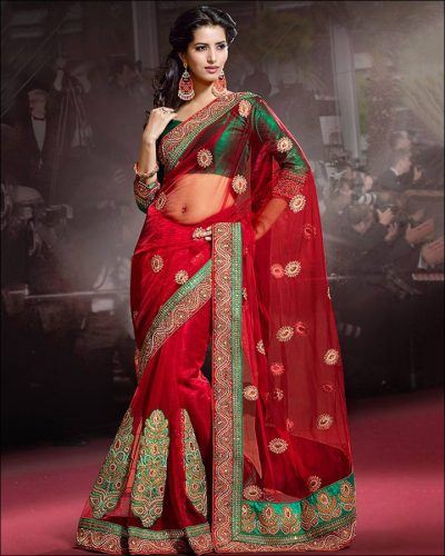 How To Wear A Net Saree