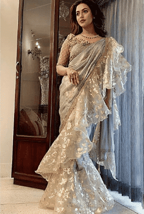 net saree latest styles