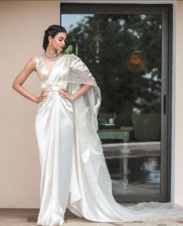 diana penty white saree