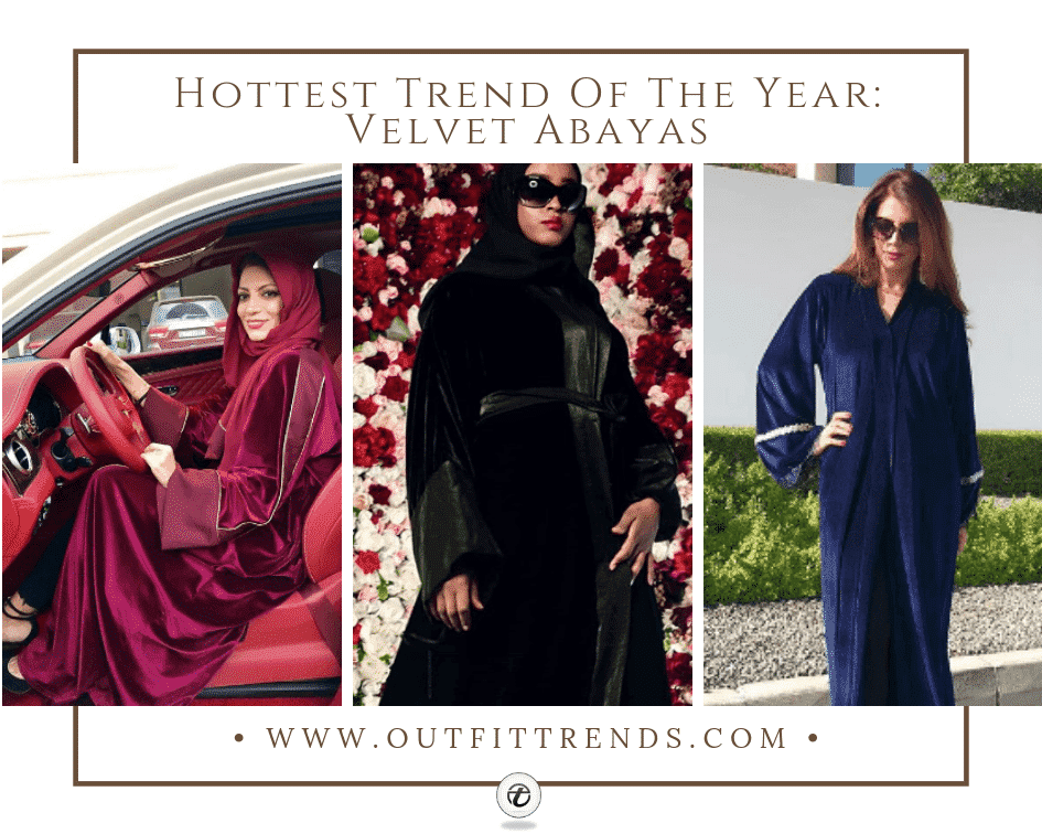 velvet abaya styles