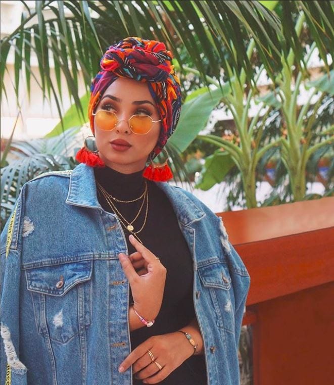 pop of colour with denim