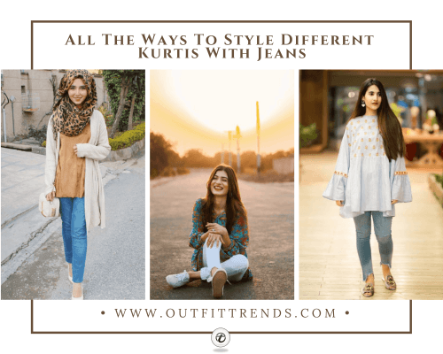 kurta styles with jeans for women