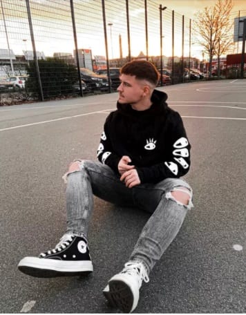 black converse style men