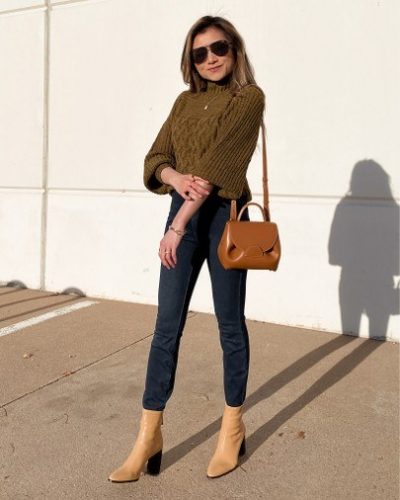 how to wear sweater with jeans for women