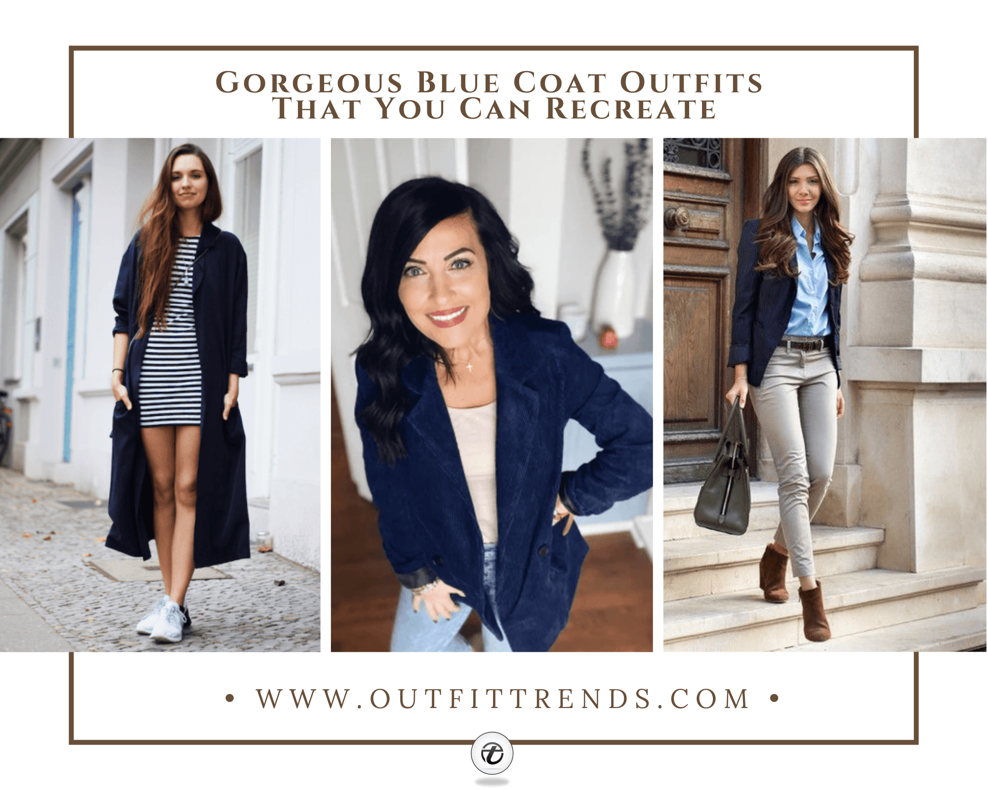 blue coat outfits