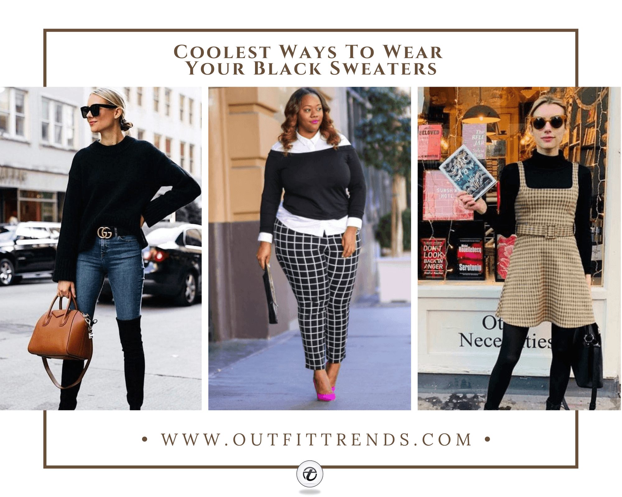 What to wear with a black jumper Womens