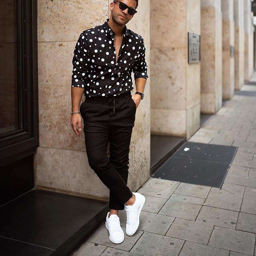 How to style polka dots for men 12