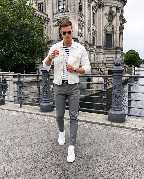 best white jacket outfits for men