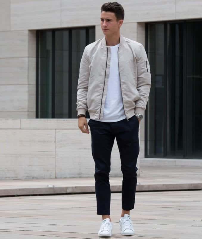 White Jacket Outfits for Men: 30 Ways to Wear White Jackets  Mens puffer  jacket, White jacket outfit, Grey jacket outfit