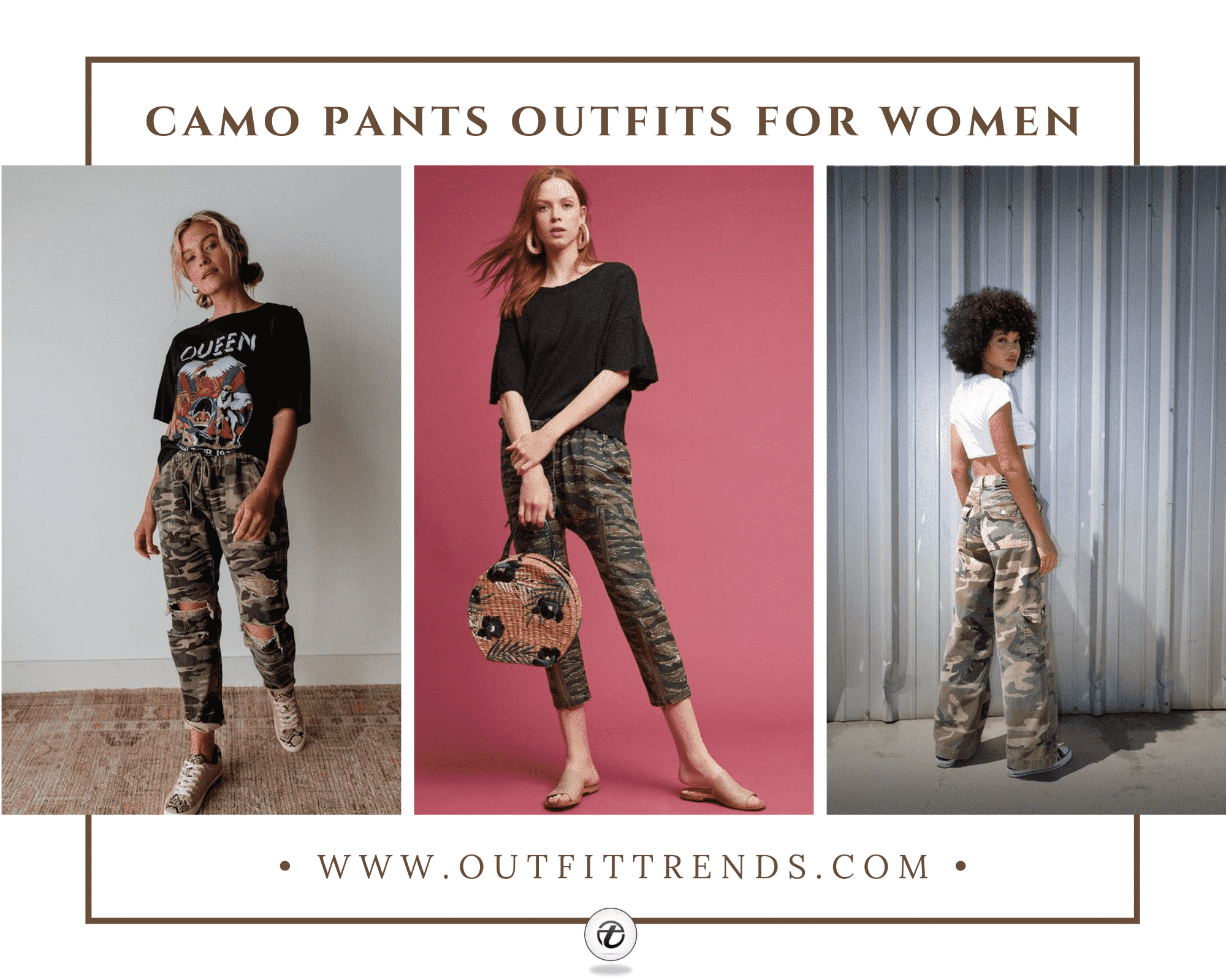 Desert Camouflage Cargo Pants Women Handsome High Waist Loose Straight  Trousers Pocket Wild Pure Cotton Casual Pants Female  Pants  Capris   AliExpress