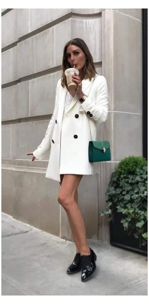 white jacket outfits women