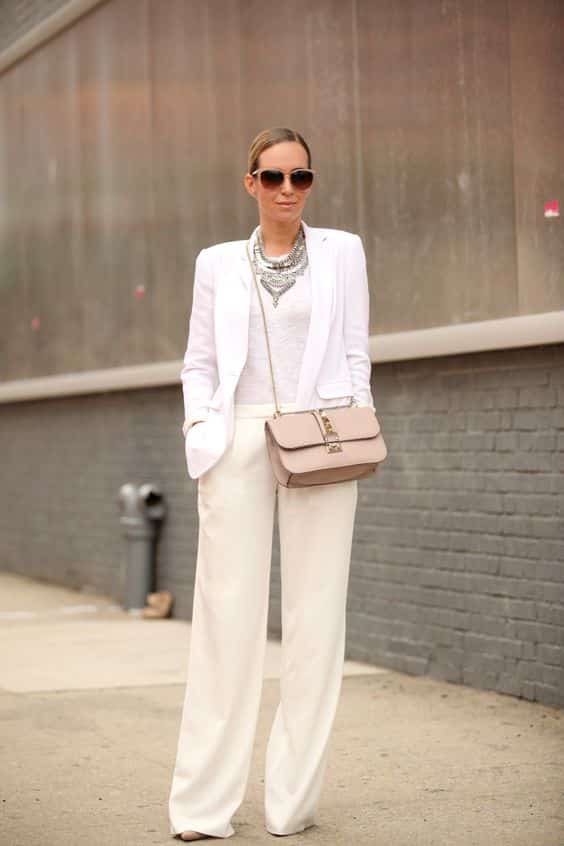 white jacket outfits women