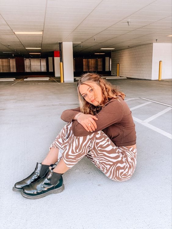 zebra print pants outfit