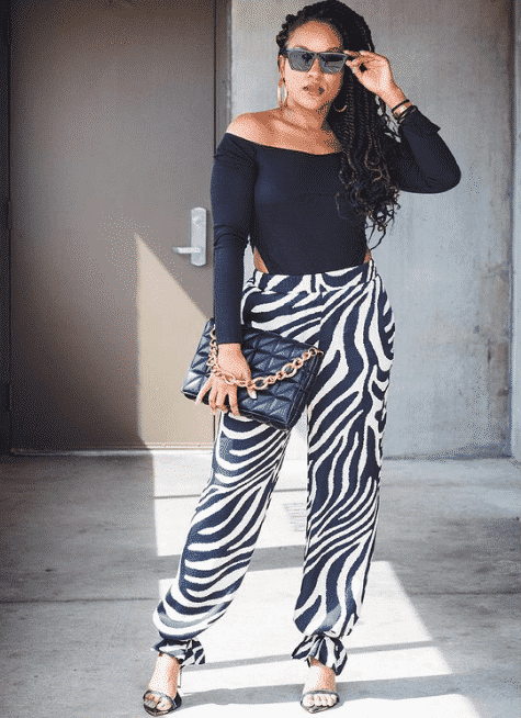 zebra print pants outfit