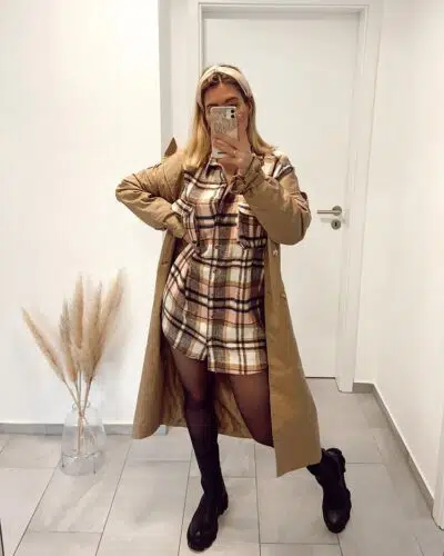 how to wear a Checkered dress