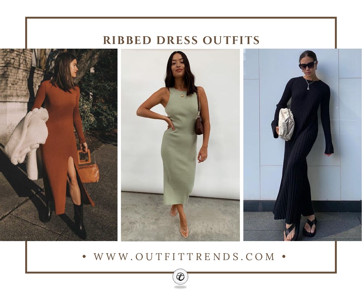 Ribbed Dress Outfits 20 Ideas on How to Wear a Ribbed Dress