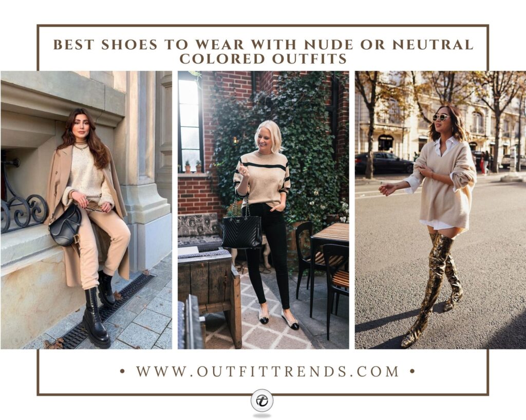 best shoes to wear with nude or neutral colored outfits