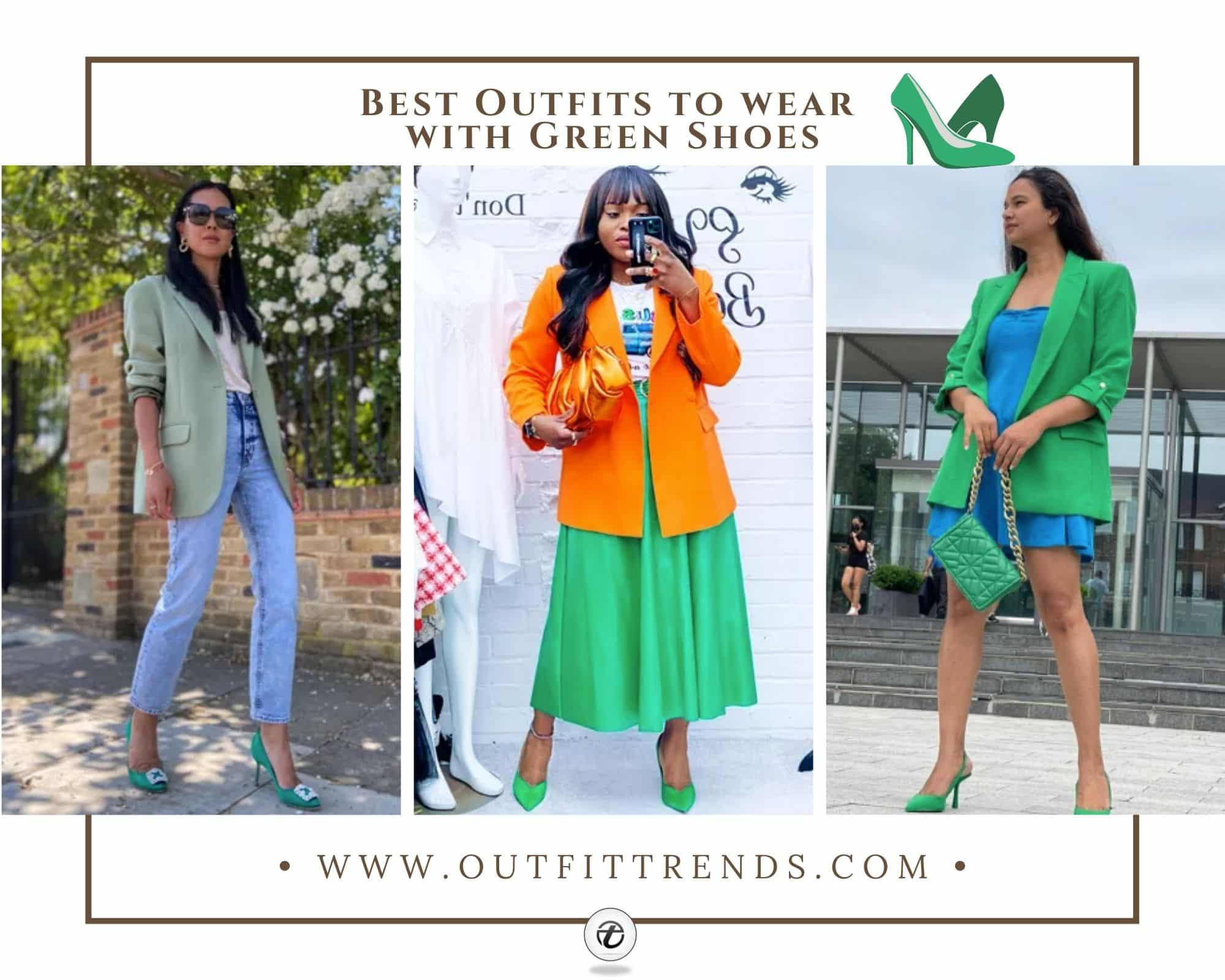Women's Outfits with Green Shoes-13 Ways to Wear Green Shoes