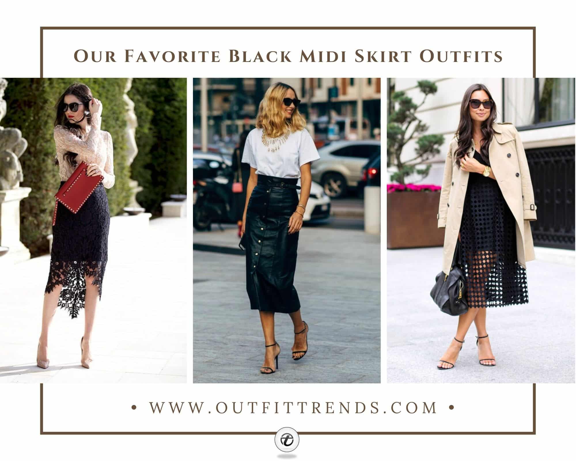 How to Wear Black Midi Skirts? 21 Outfit Ideas &Styling Tips