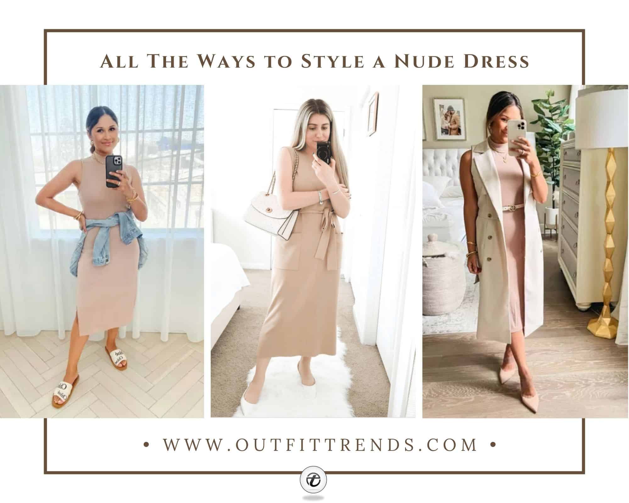 Missguided Jersey Dress nude casual look Fashion Dresses Jersey Dresses 