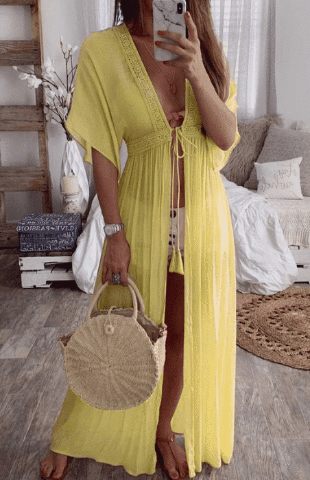 beach cover-up cardigan dress