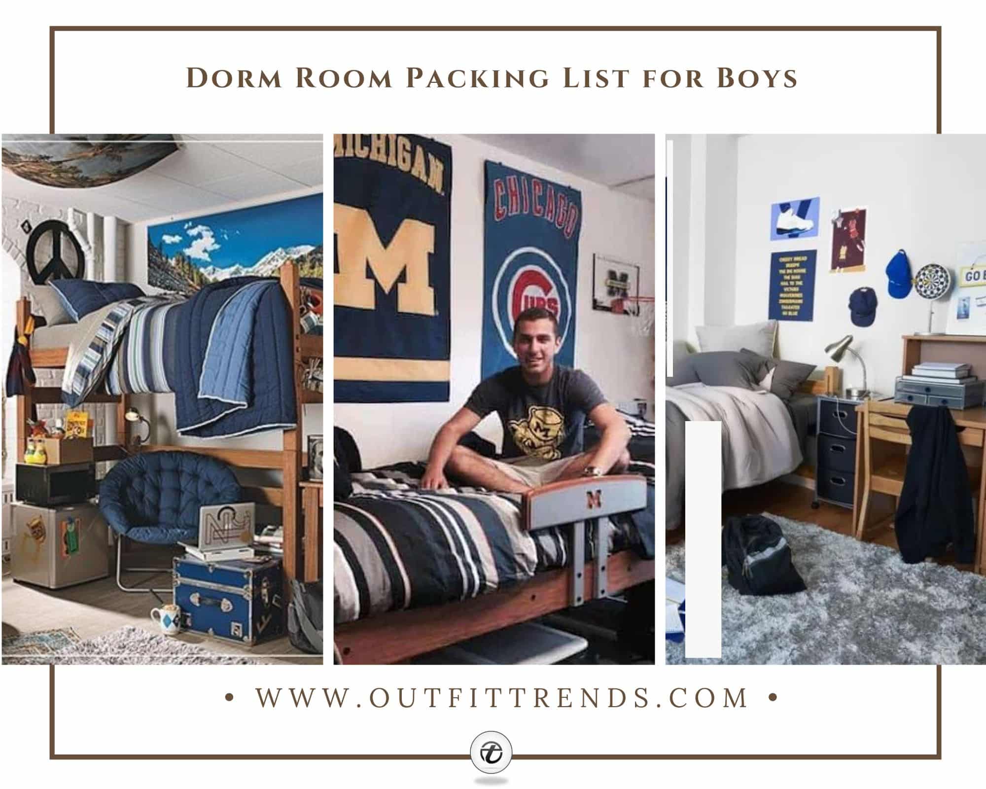 22 dorm room essentials for boys to pack for college dorm