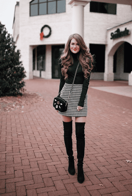 houndstooth pattern outfits