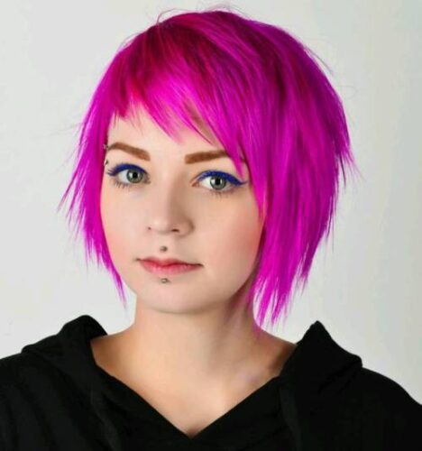 colorful short goth hair