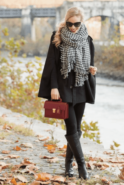 Houndstooth pattern outfits