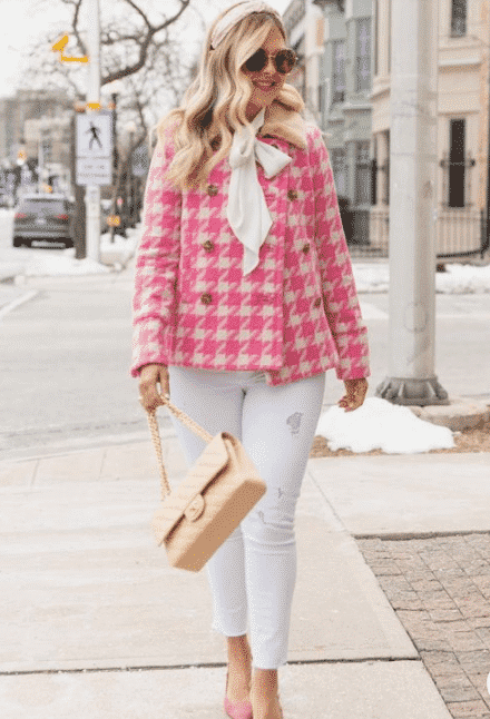 Houndstooth pattern outfits