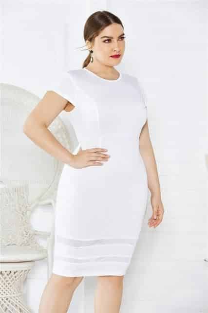 white bodycon dress outfits