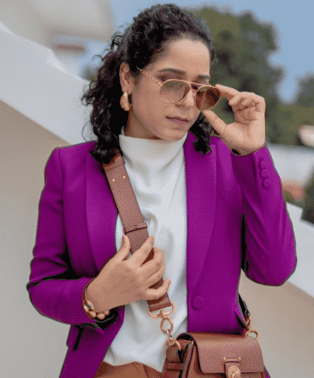 purple blazer women