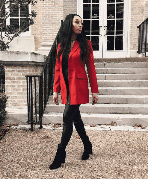 red blazer outfits