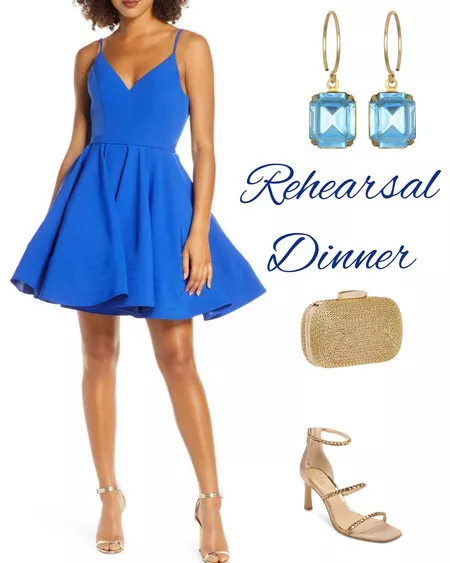 Blue cocktail dress