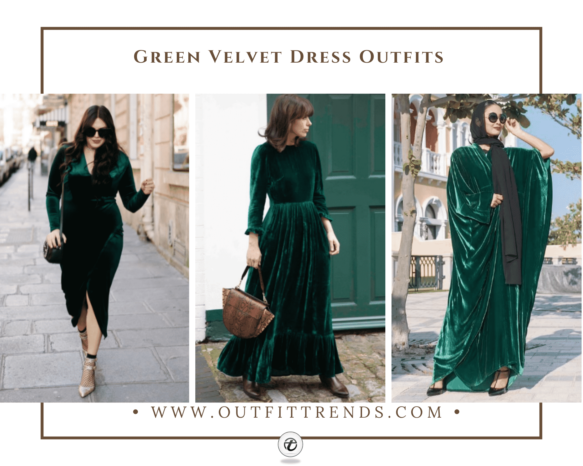 Green Velvet Dress Outfit - 20 Ways To Wear Green Velvet Dress