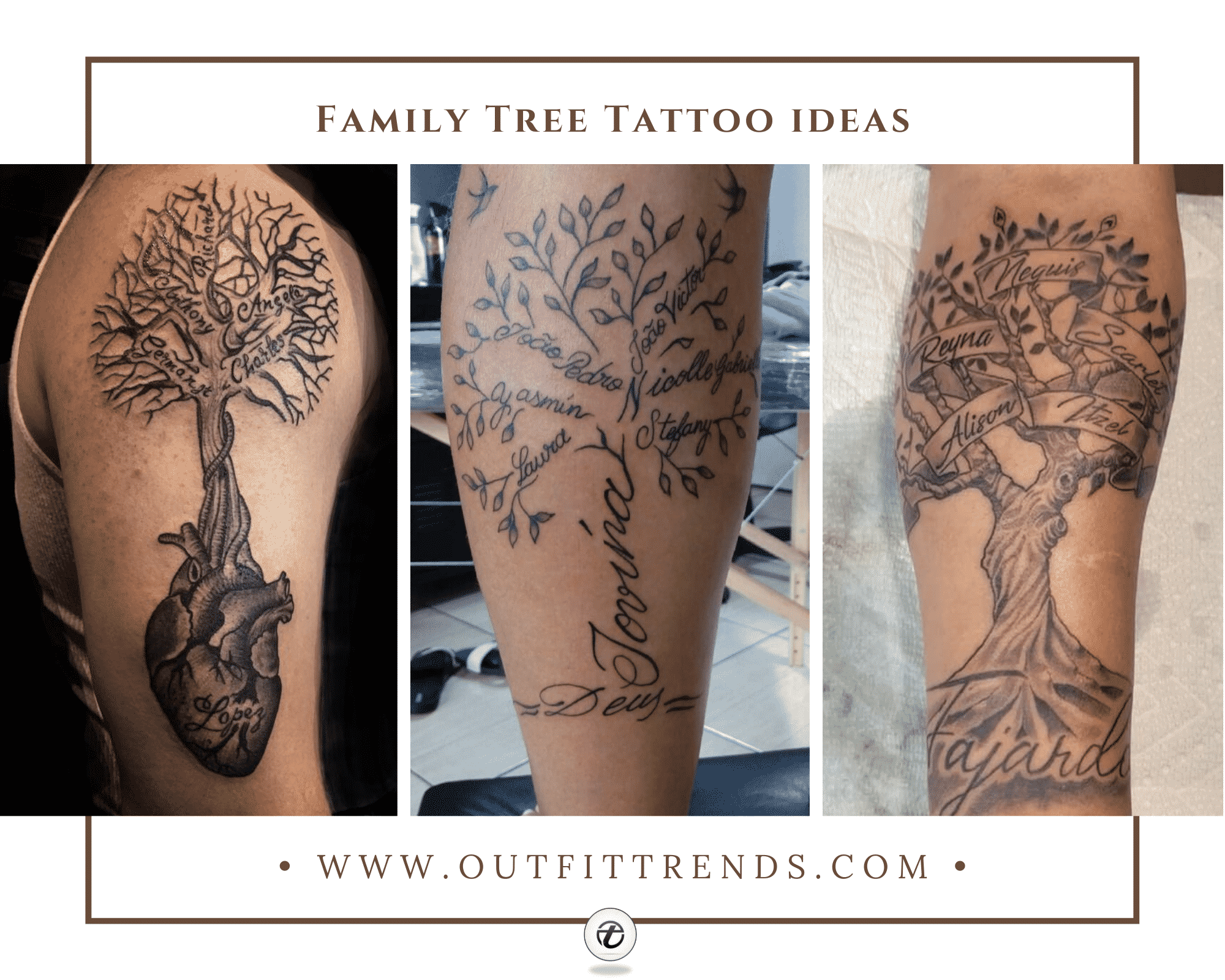 Arm is a common place for family tree tattoo See these ideas for  inspiration