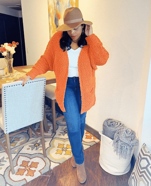How to style fuzzy sweaters