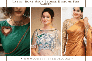 Boat Neck Blouse Design Ideas - 20 Latest Boat Neck Blouses