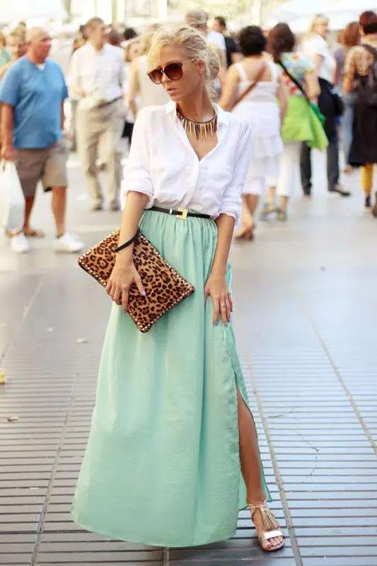 mint green outfit
