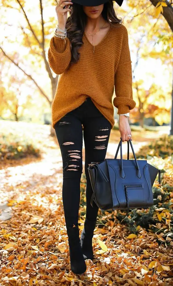 mustard yellow sweater