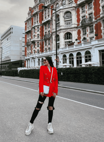 red blazer outfits