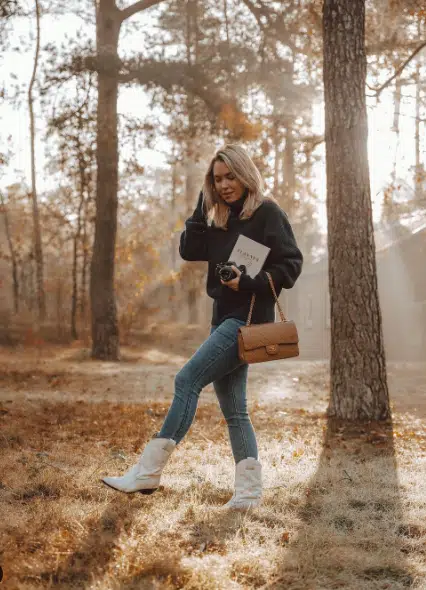 white winter boots