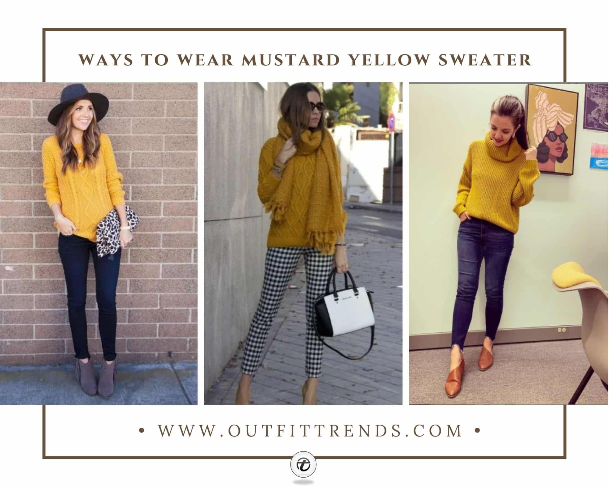 40 Best Outfits with Mustard Yellow Sweaters for Women