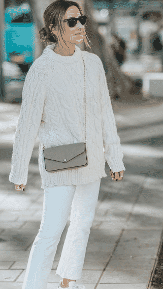 20 Unique Ways How To Style A White Sweater This Winter Season