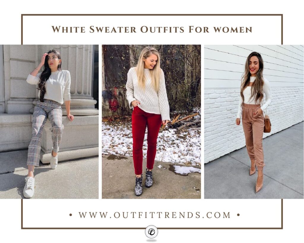 20 Unique Ways How To Style A White Sweater This Winter Season 20 Unique Ways How To Style A White Sweater This Winter Season