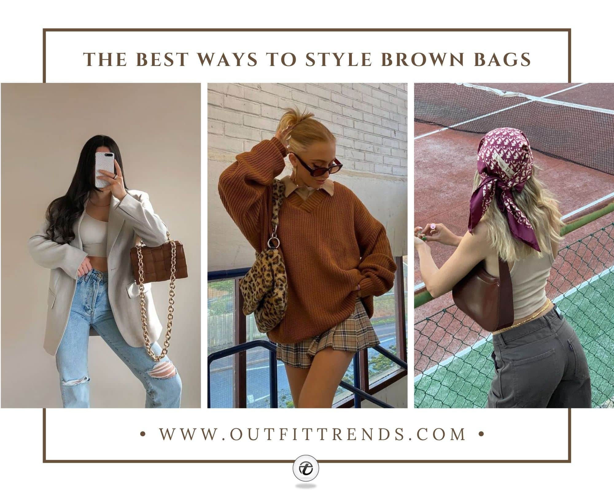 dark brown bag outfit ideas