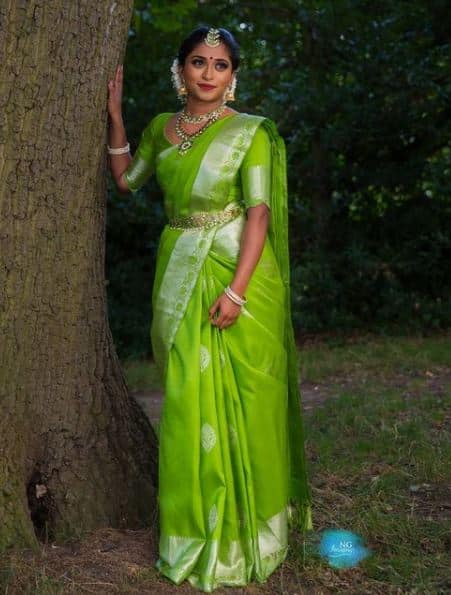 how to wear south Indian saree