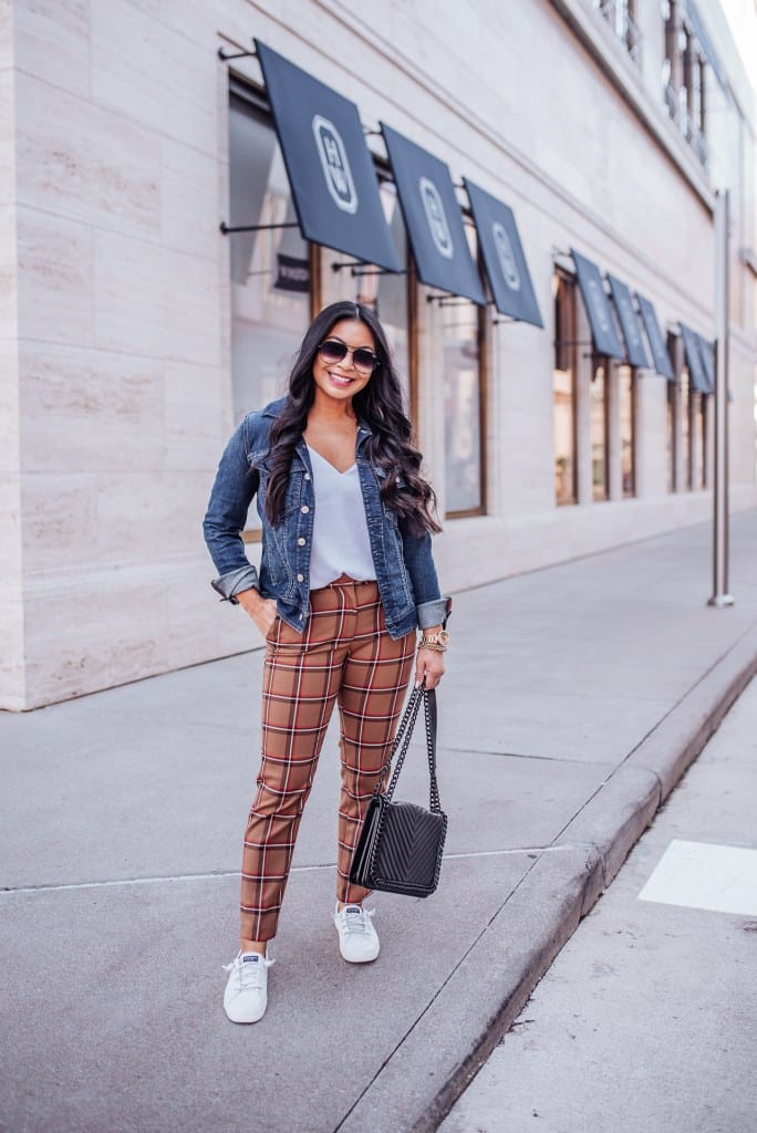 plaid pants outfits 11